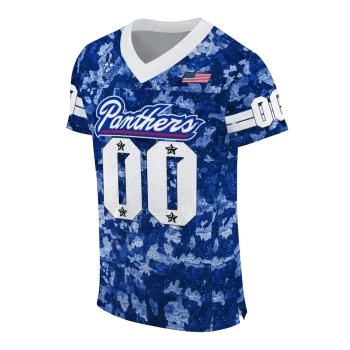customized georgia state panthers camouflage abstract blue jersey fashion forward