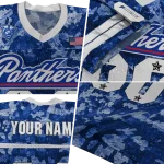 customized georgia state panthers camouflage abstract blue jersey best selling