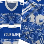 customized georgia state panthers mirrored pattern blue jersey best selling