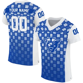 customized georgia state panthers stacked rectangle blue jersey best selling