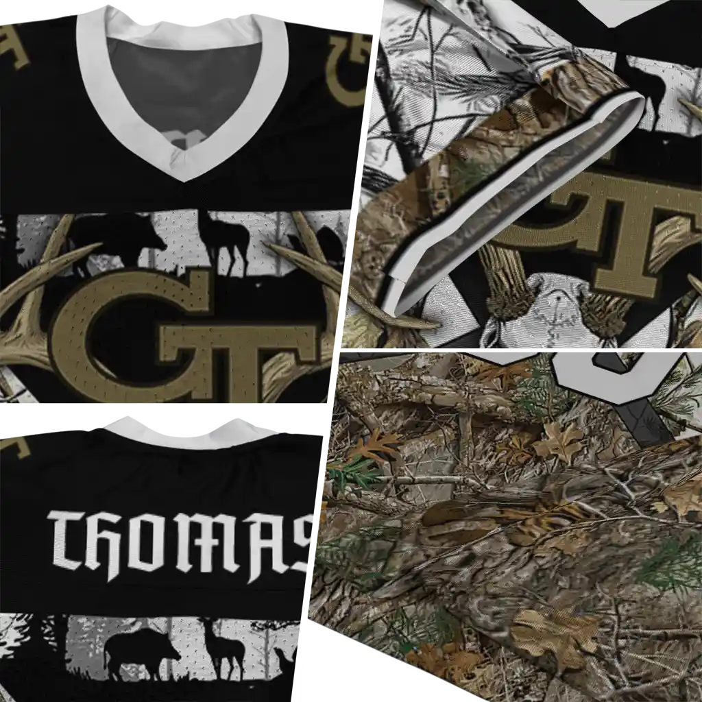 customized georgia tech yellow jackets antler skull camouflage hunting jersey new arrival customized georgia tech yellow jackets antler skull camouflage hunting jersey new arrival