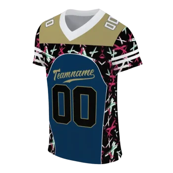 customized georgia tech yellow jackets brushstroke xs blue black jersey fashion forward