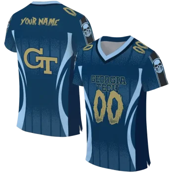 customized georgia tech yellow jackets dynamic dots blue jersey best selling