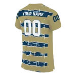 customized georgia tech yellow jackets layered grids gold jersey best selling