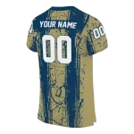 customized georgia tech yellow jackets rugged stripes gold jersey best selling