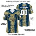 customized georgia tech yellow jackets rugged stripes gold jersey best selling