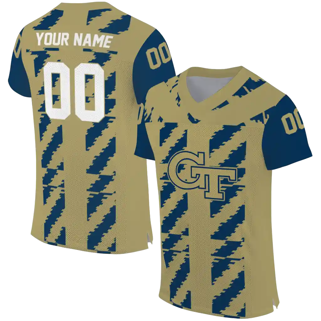 customized georgia tech yellow jackets stripe block gold jersey best selling customized georgia tech yellow jackets stripe block gold jersey best selling