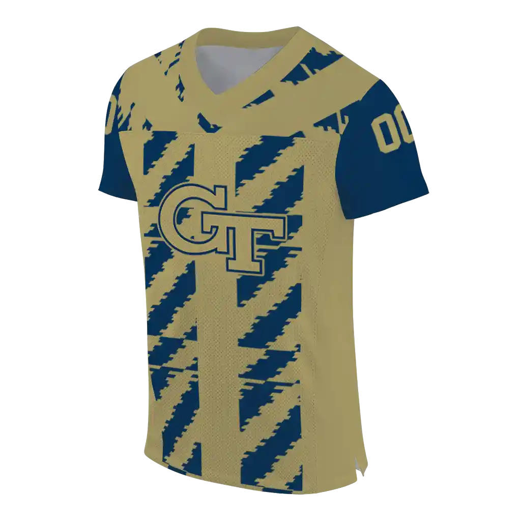 customized georgia tech yellow jackets stripe block gold jersey fashion forward customized georgia tech yellow jackets stripe block gold jersey fashion forward