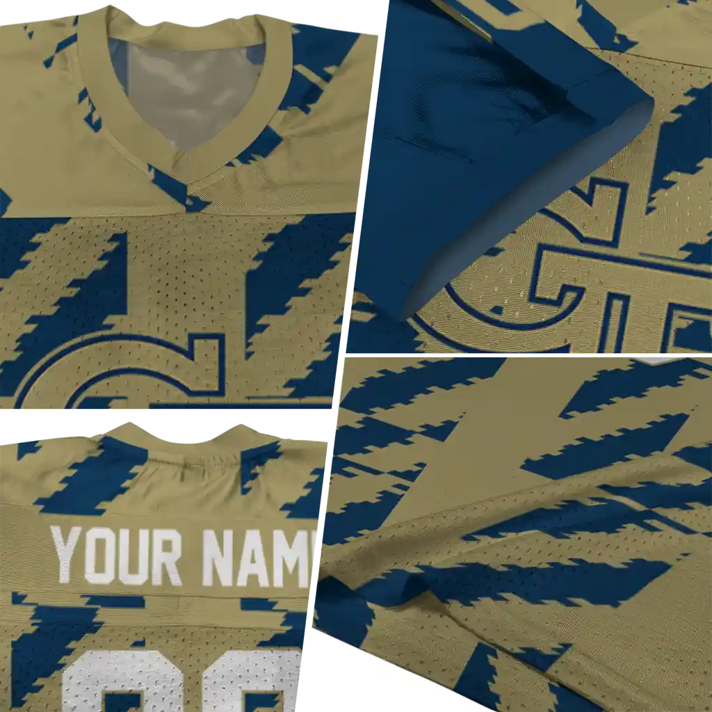 customized georgia tech yellow jackets stripe block gold jersey new arrival customized georgia tech yellow jackets stripe block gold jersey new arrival