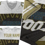 customized georgia tech yellow jackets tire arrows gold black white jersey best selling