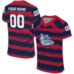 customized gonzaga bulldogs art stripe blue jersey best selling
