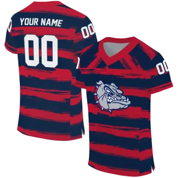 customized gonzaga bulldogs art stripe blue jersey best selling