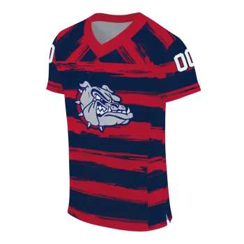 customized gonzaga bulldogs art stripe blue jersey fashion forward