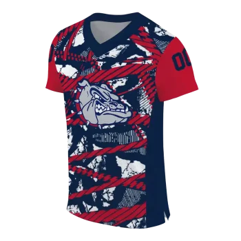 customized gonzaga bulldogs camo shatter blue jersey fashion forward