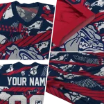 customized gonzaga bulldogs camo shatter blue jersey best selling