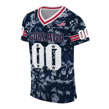 customized gonzaga bulldogs camouflage abstract blue jersey fashion forward