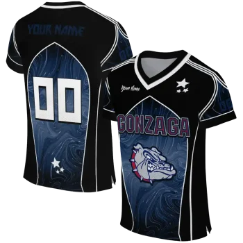 customized gonzaga bulldogs halftone slant blue black jersey best selling