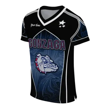 customized gonzaga bulldogs halftone slant blue black jersey fashion forward