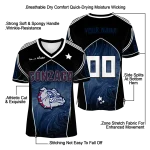 customized gonzaga bulldogs halftone slant blue black jersey best selling