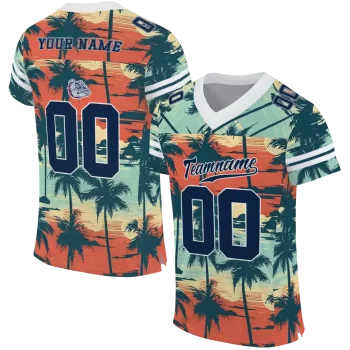 customized gonzaga bulldogs horizon palm sunset jersey best selling