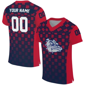 customized gonzaga bulldogs stacked rectangle blue jersey best selling