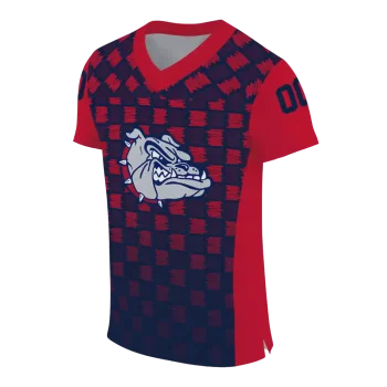 customized gonzaga bulldogs stacked rectangle blue jersey fashion forward