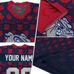 customized gonzaga bulldogs stacked rectangle blue jersey best selling