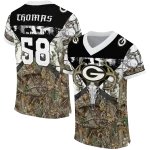 customized green bay packers antler skull camouflage hunting jersey best selling