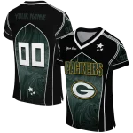 customized green bay packers halftone slant green black jersey best selling