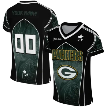 customized green bay packers halftone slant green black jersey best selling