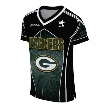 customized green bay packers halftone slant green black jersey fashion forward