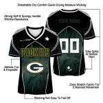 customized green bay packers halftone slant green black jersey best selling
