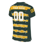 customized green bay packers layered grids green jersey best selling