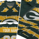 customized green bay packers layered grids green jersey best selling