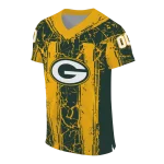 customized green bay packers rugged stripes green jersey best selling