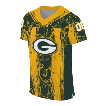 customized green bay packers rugged stripes green jersey fashion forward