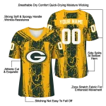 customized green bay packers rugged stripes green jersey best selling
