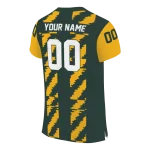 customized green bay packers stripe block green jersey best selling