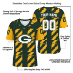 customized green bay packers stripe block green jersey best selling
