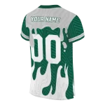 customized hawaii rainbow warriors dripping flames green white jersey best selling