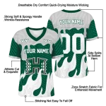 customized hawaii rainbow warriors dripping flames green white jersey best selling