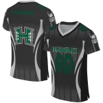 customized hawaii rainbow warriors dynamic dots silver jersey best selling