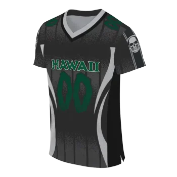 customized hawaii rainbow warriors dynamic dots silver jersey fashion forward