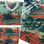 customized hawaii rainbow warriors horizon palm sunset jersey best selling