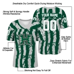 customized hawaii rainbow warriors stripe splatter green jersey best selling