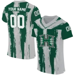 customized hawaii rainbow warriors striped texture green jersey best selling