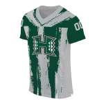 customized hawaii rainbow warriors striped texture green jersey best selling