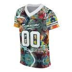 customized hawaii rainbow warriors tribal face jersey best selling