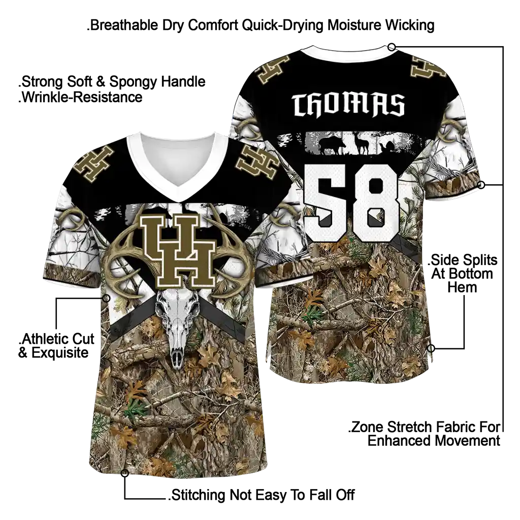 customized houston cougars antler skull camouflage hunting jersey latest model customized houston cougars antler skull camouflage hunting jersey latest model