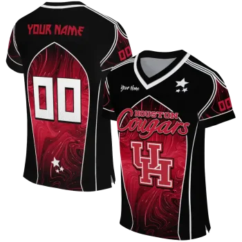 customized houston cougars halftone slant red black jersey best selling